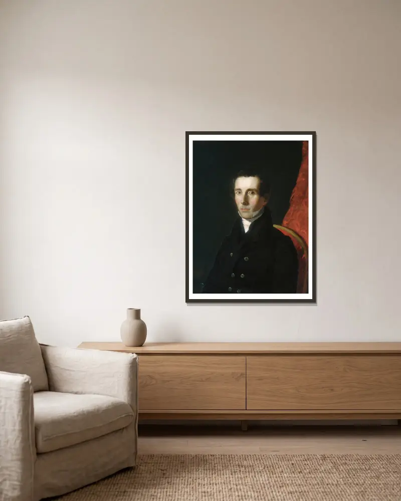 Moses Pond von George Peter Alexander Healy gerahmt an einer Wand