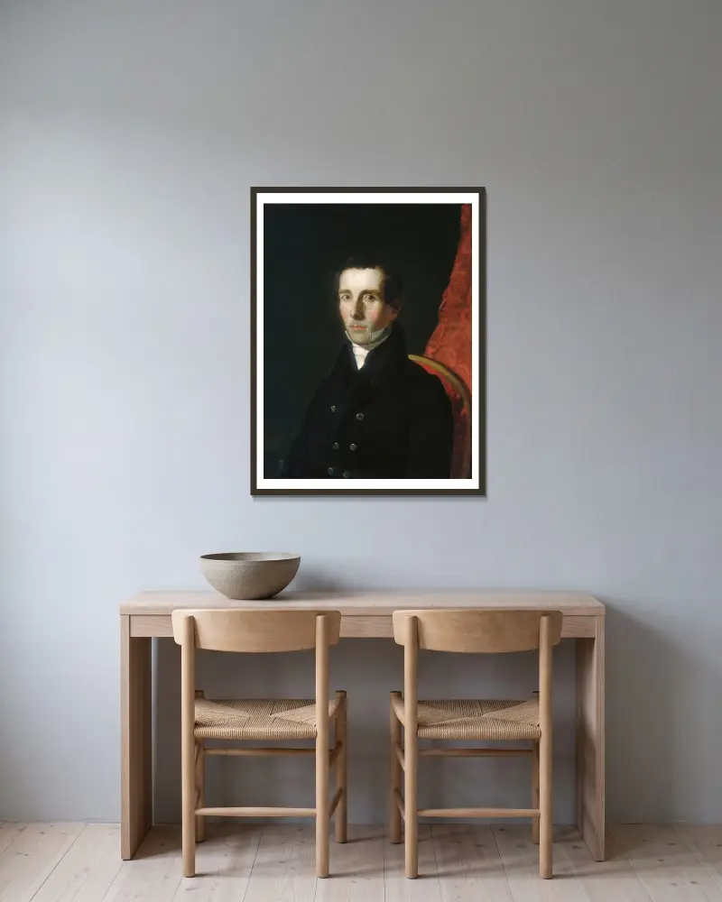 Moses Pond von George Peter Alexander Healy gerahmt an einer Wand