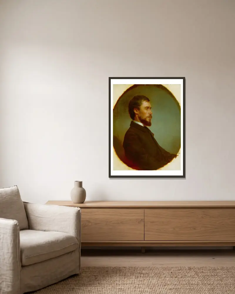 Sanford Robinson Gifford av George Peter Alexander Healy inramad på en vägg