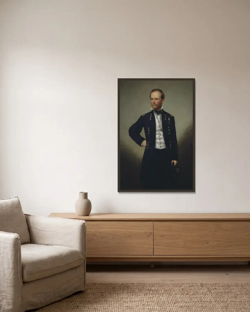 William T. Sherman, George Peter Alexander Healy v rámu na stěně