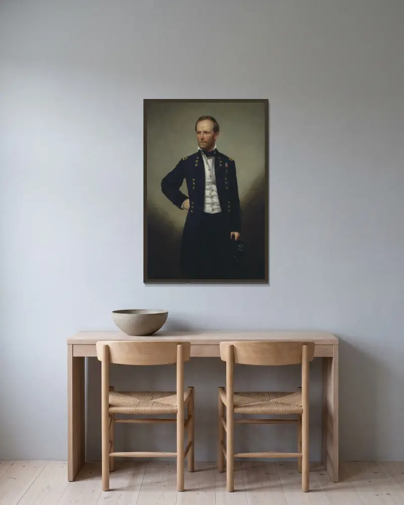 William T. Sherman, George Peter Alexander Healy v rámu na stěně