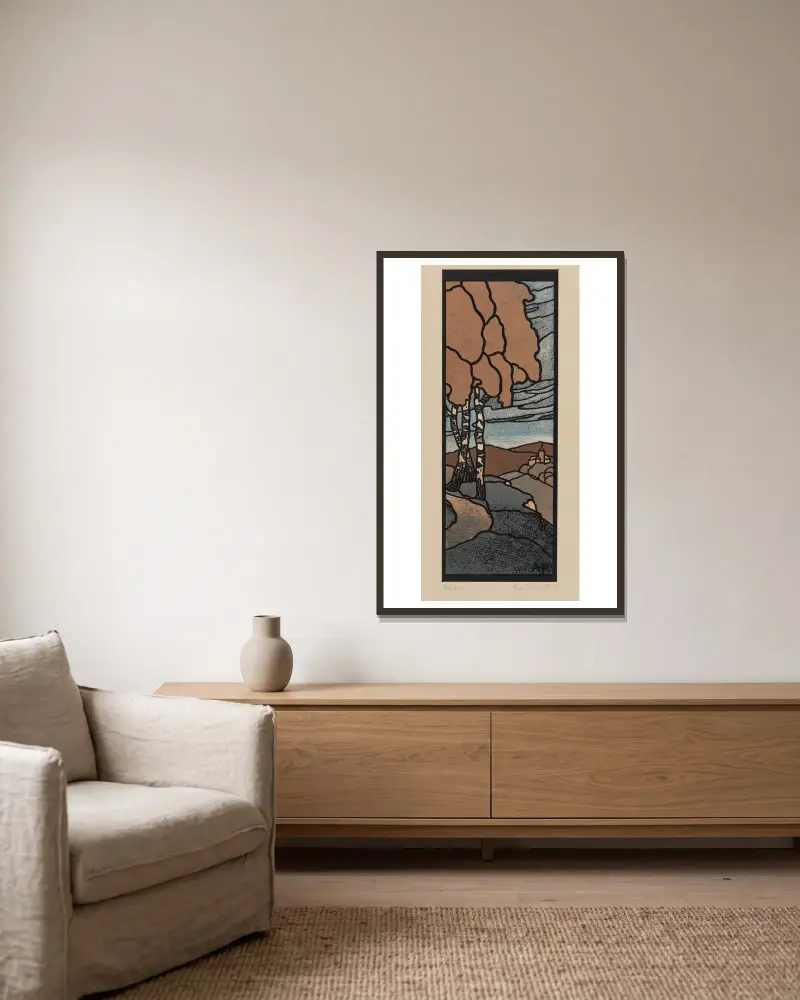 Herbst von Alexander Kanoldt gerahmt an einer Wand