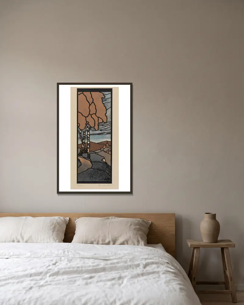 Herbst von Alexander Kanoldt gerahmt an einer Wand