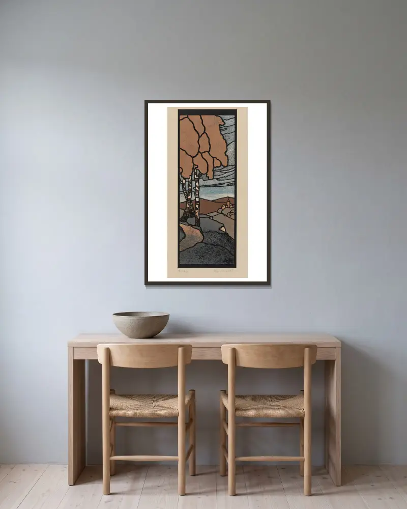 Herbst von Alexander Kanoldt gerahmt an einer Wand