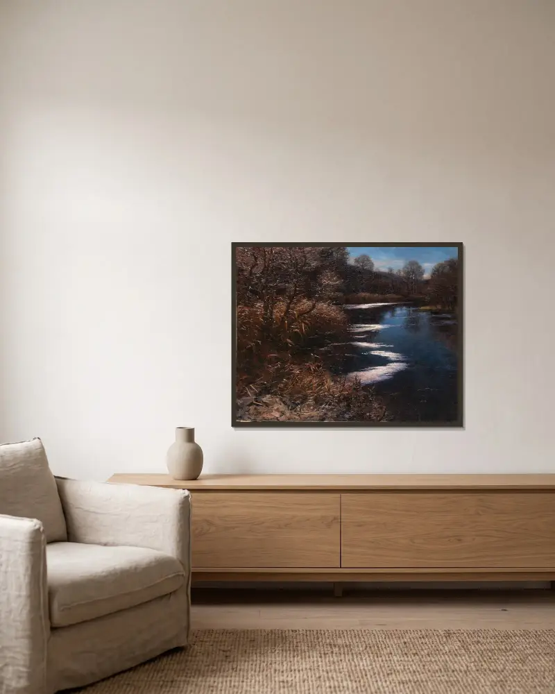 Der Weiher av Alexander Koester inramad på en vägg