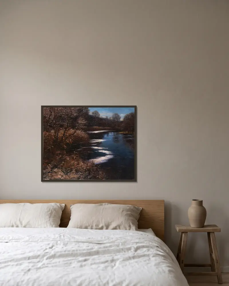 Der Weiher av Alexander Koester inramad på en vägg