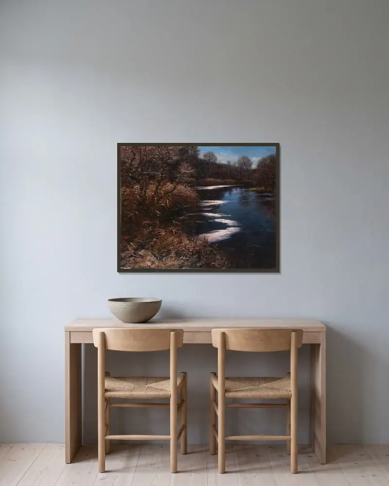 Der Weiher av Alexander Koester inramad på en vägg