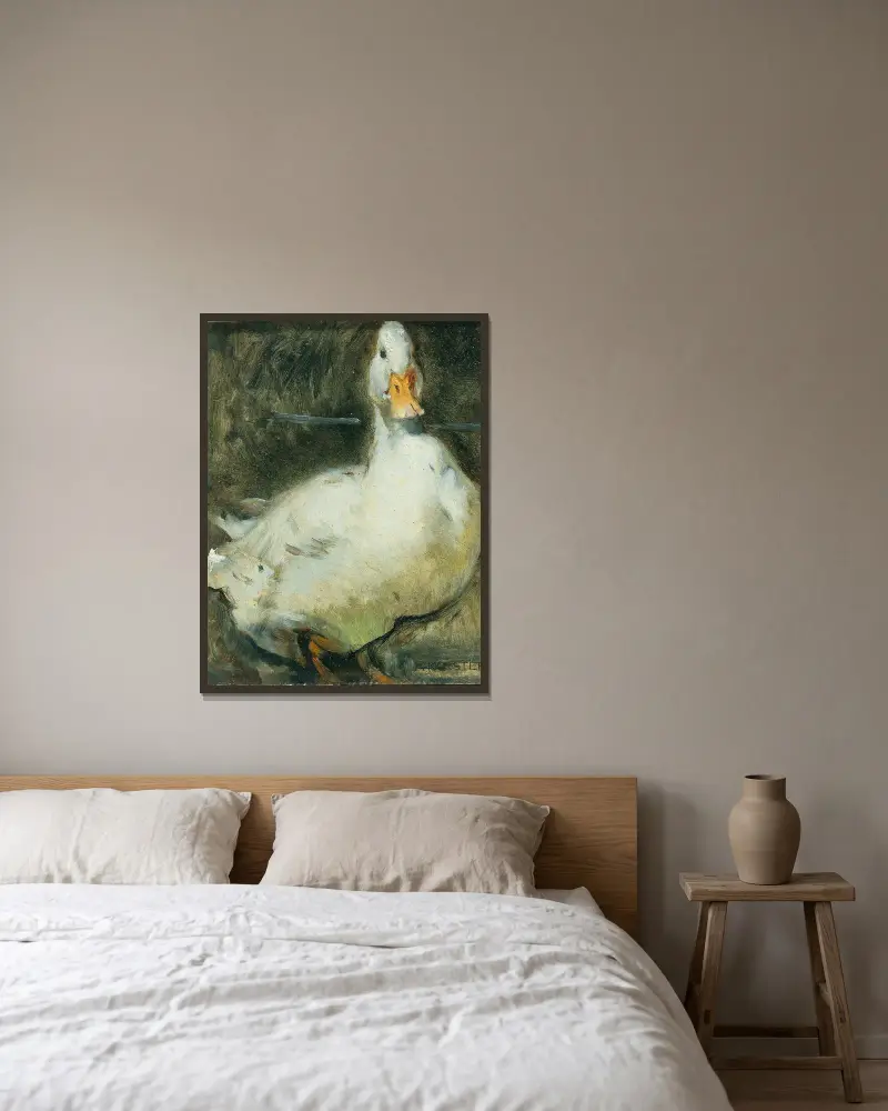 Ente von Alexander Koester gerahmt an einer Wand
