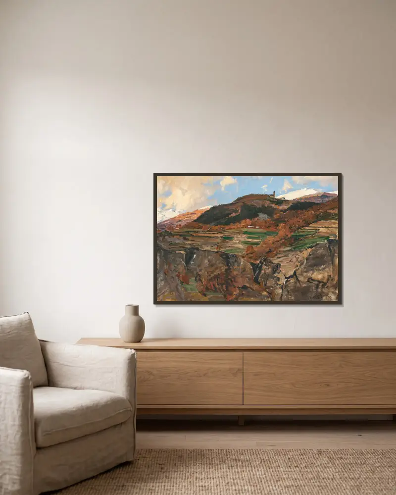 Foehn winds in the Eisack Valley av Alexander Koester inramad på en vägg