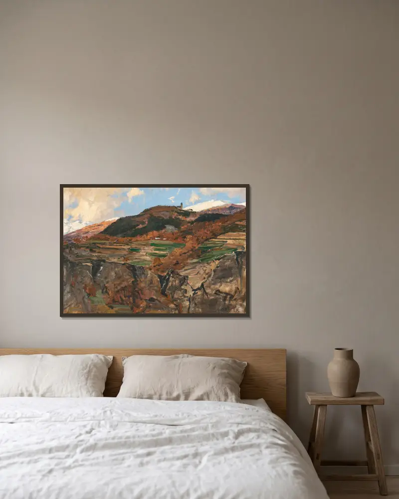Foehn winds in the Eisack Valley av Alexander Koester inramad på en vägg