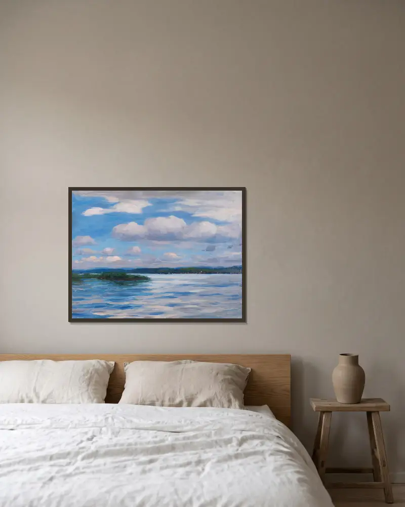See mit Wetterwolken av Alexander Koester inramad på en vägg