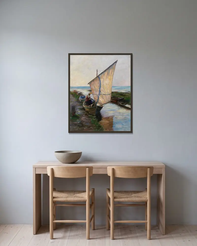 Segelbåt, Holland av Alexander Koester inramad på en vägg