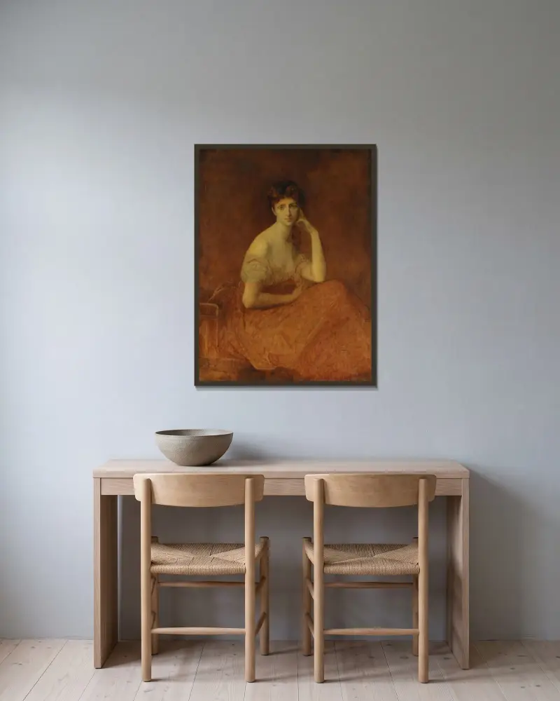 Skiss av Alexandre Cabanel inramad på en vägg