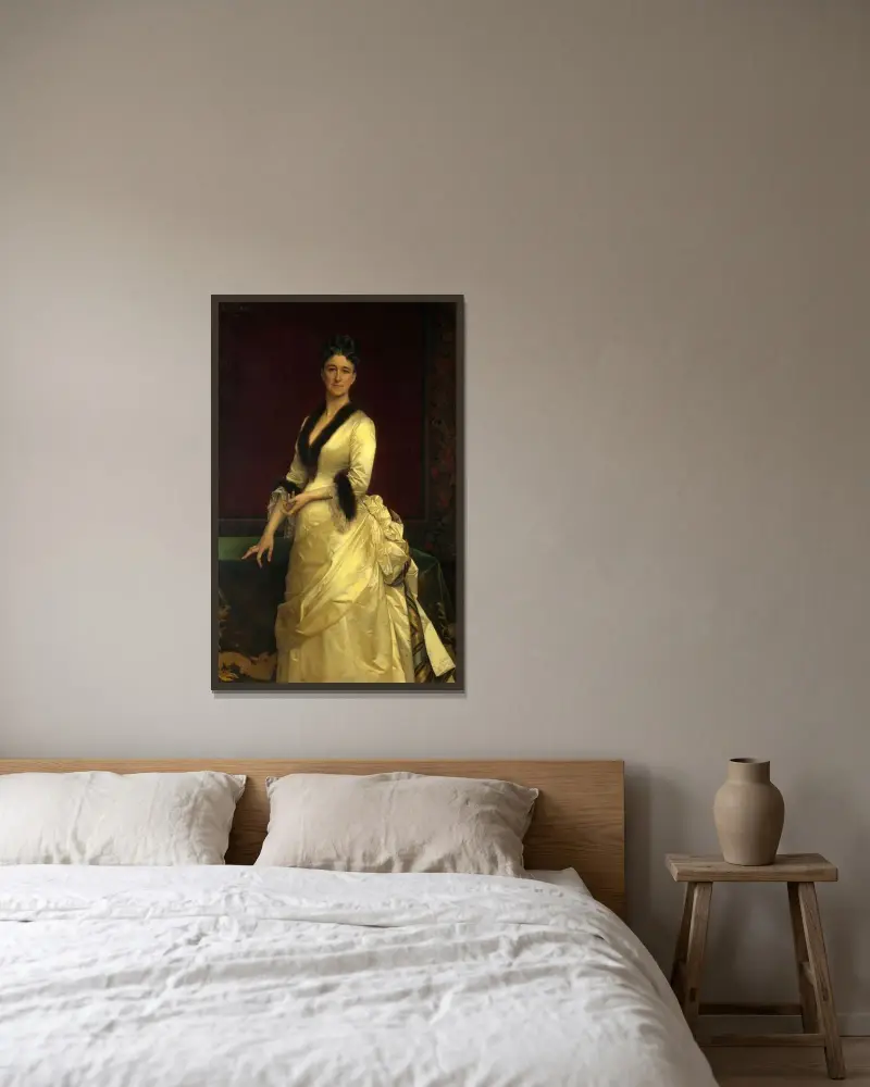 Catharine Lorillard Wolfe av Alexandre Cabanel inramad på en vägg