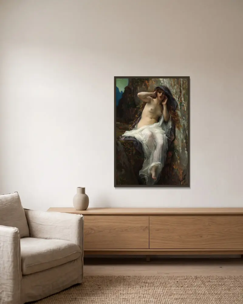 Echo av Alexandre Cabanel inramad på en vägg