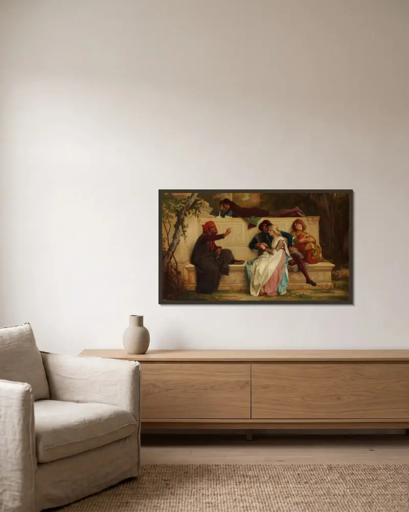 Florentinischer Dichter von Alexandre Cabanel gerahmt an einer Wand