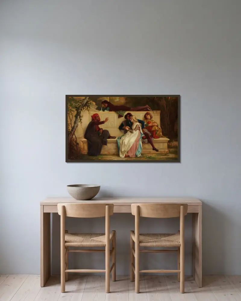 Florentinischer Dichter von Alexandre Cabanel gerahmt an einer Wand