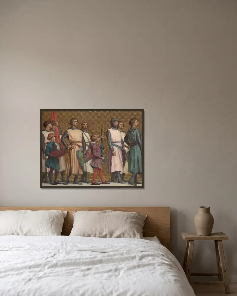 La Vie de Saint Louis – nr 3 av Alexandre Cabanel inramad på en vägg