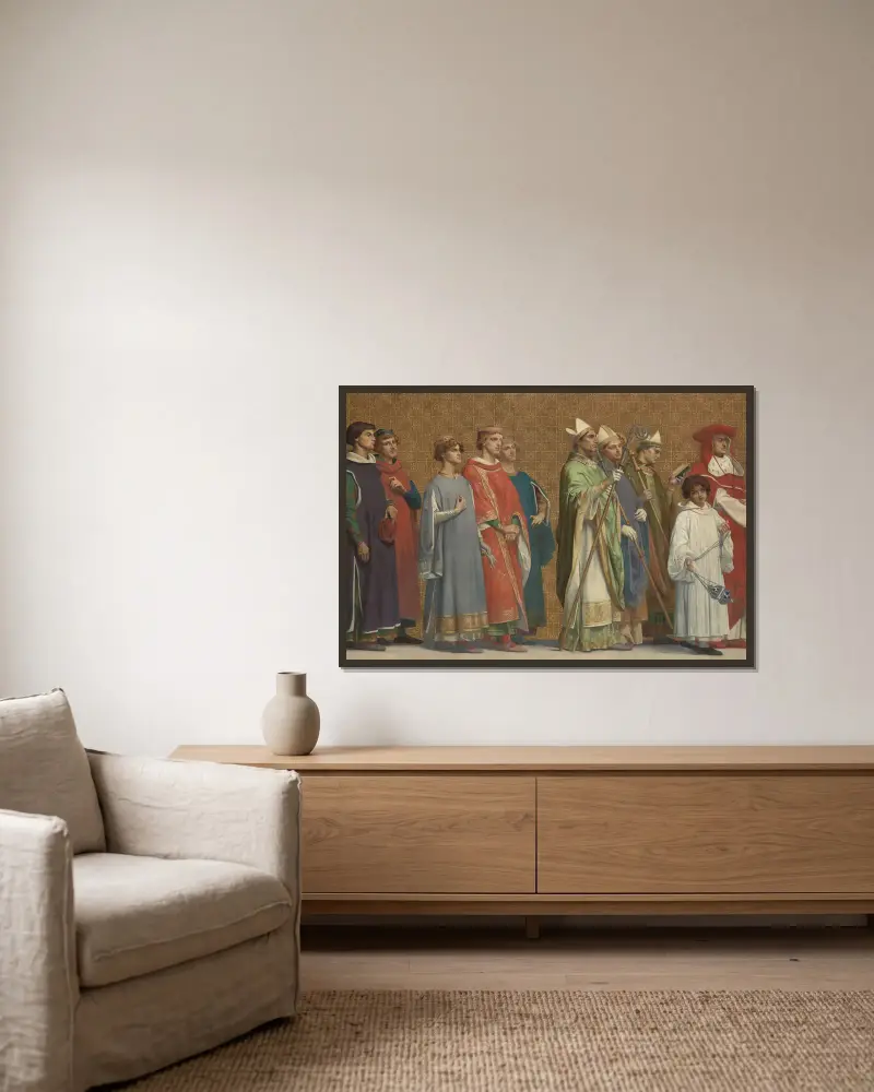 La Vie de Saint Louis – nr 1 av Alexandre Cabanel inramad på en vägg