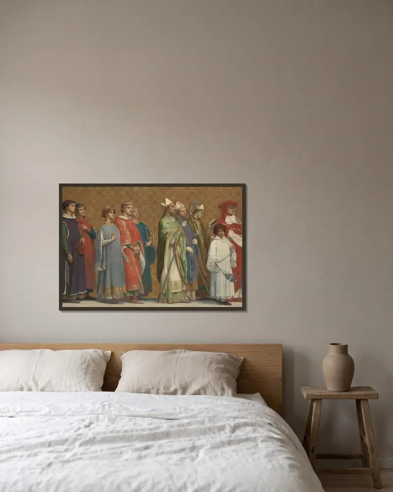 La Vie de Saint Louis – nr 1 av Alexandre Cabanel inramad på en vägg