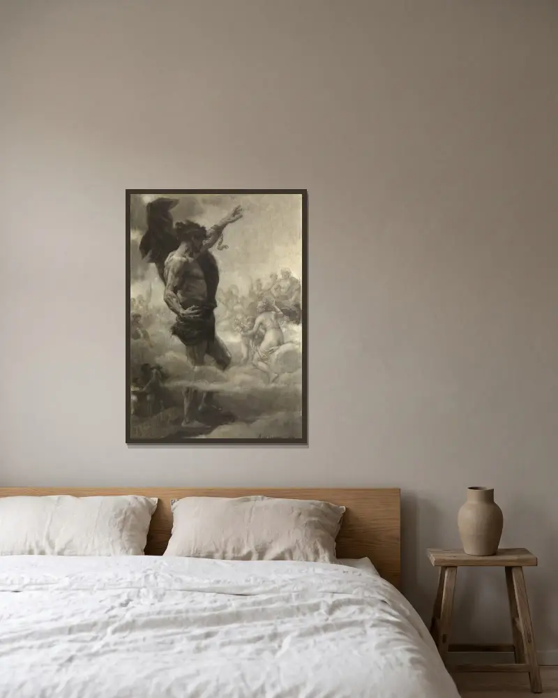 Der Titan von Alexandre Cabanel gerahmt an einer Wand