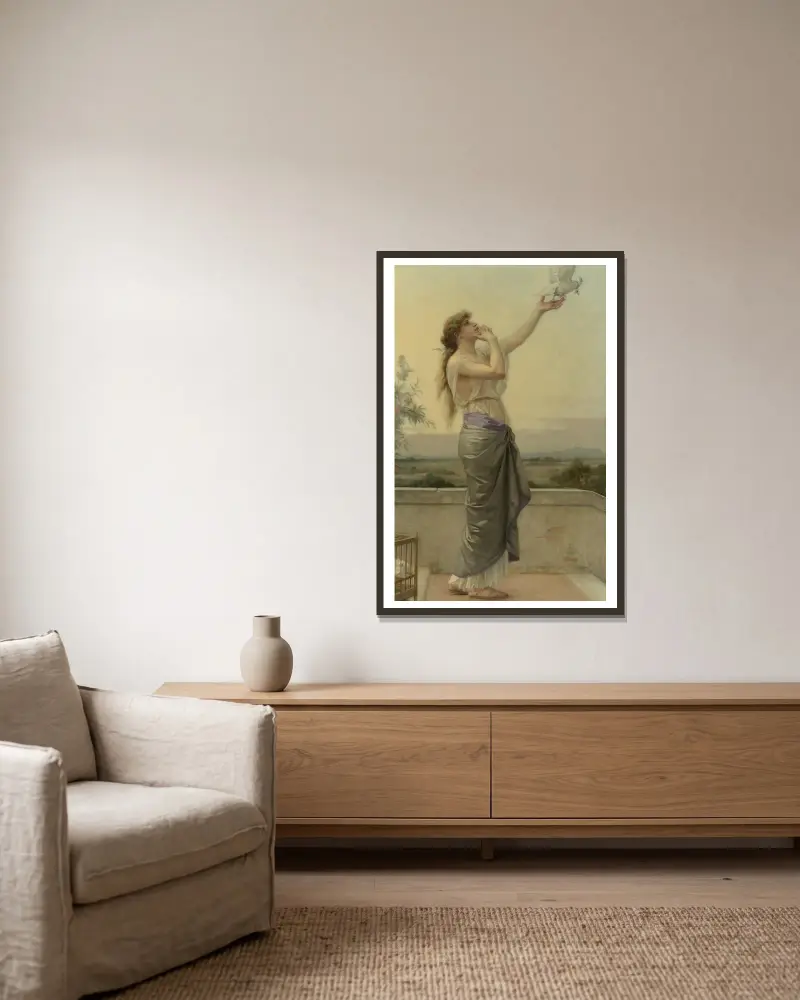 Lásky posel, Alexandre Cabanel v rámu na stěně