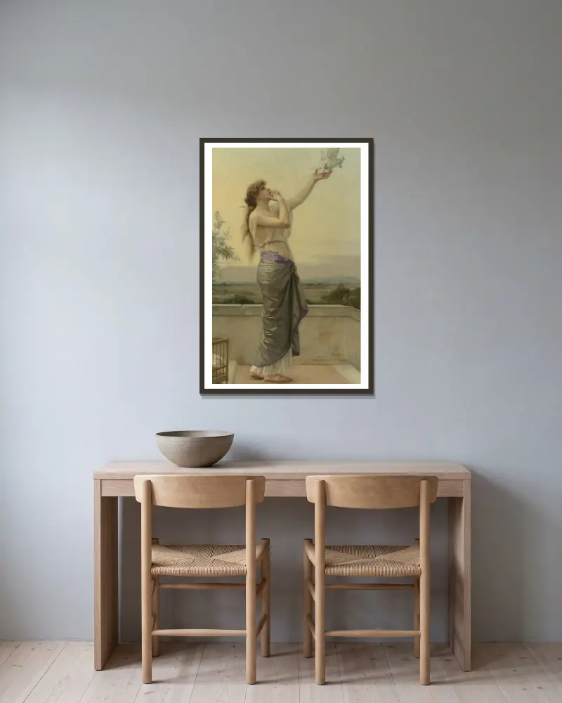 Lásky posel, Alexandre Cabanel v rámu na stěně