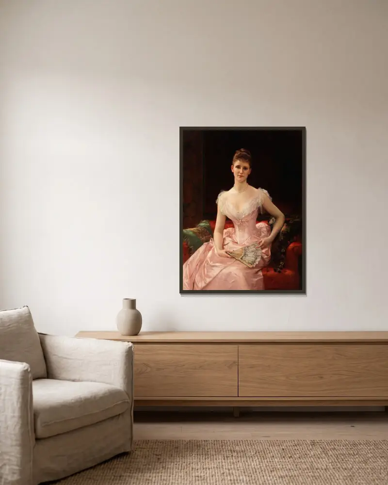 Olivia Peyton Murray Cutting, Wife Of William Bayard av Alexandre Cabanel inramad på en vägg