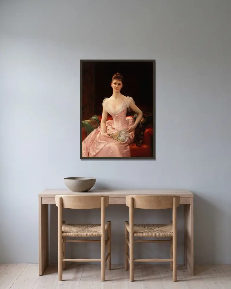 Olivia Peyton Murray Cutting, Wife Of William Bayard av Alexandre Cabanel inramad på en vägg