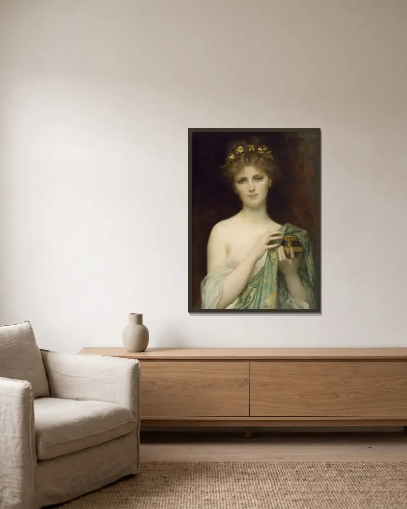 Pandora, Alexandre Cabanel v rámu na stěně