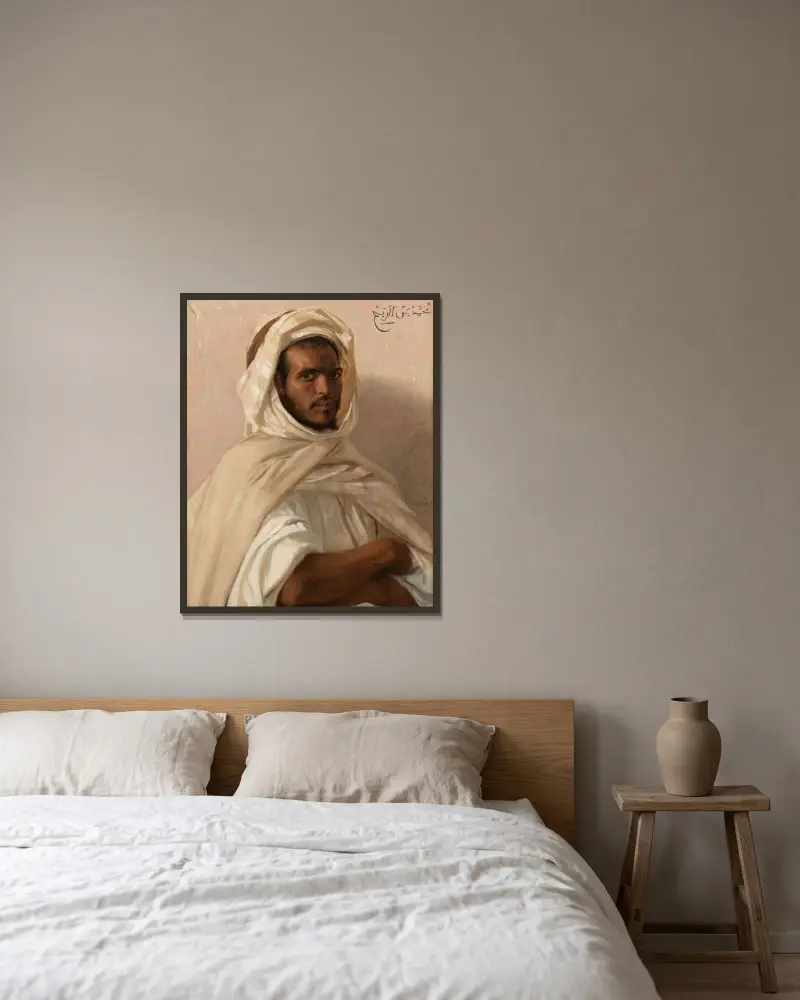 Porträtt av en nordafrikan av Alexandre Cabanel inramad på en vägg
