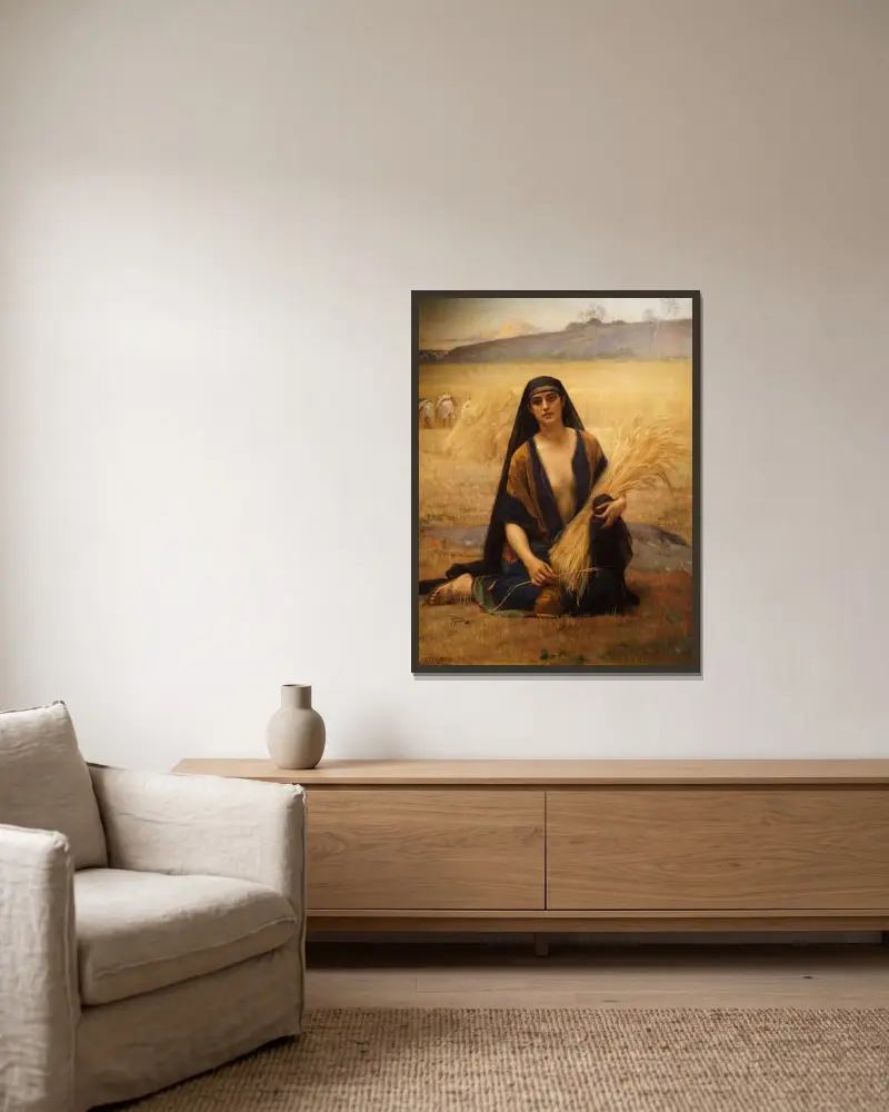 Ruth beim Ährenlesen von Alexandre Cabanel gerahmt an einer Wand