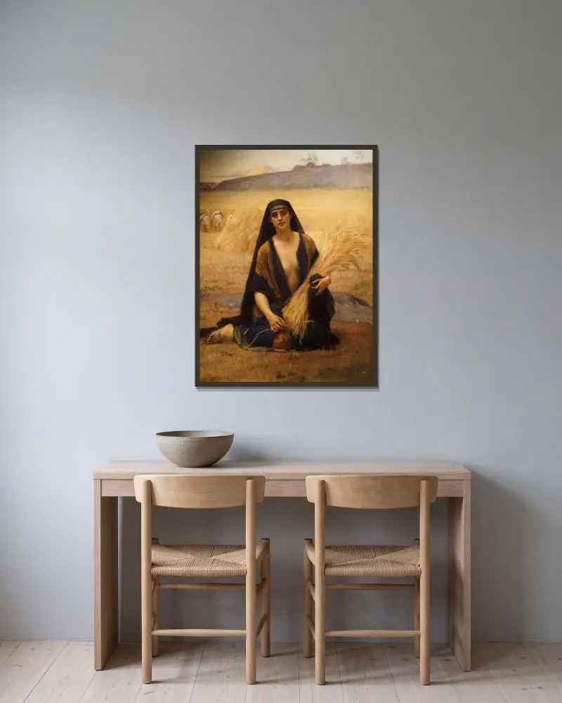 Ruth beim Ährenlesen von Alexandre Cabanel gerahmt an einer Wand