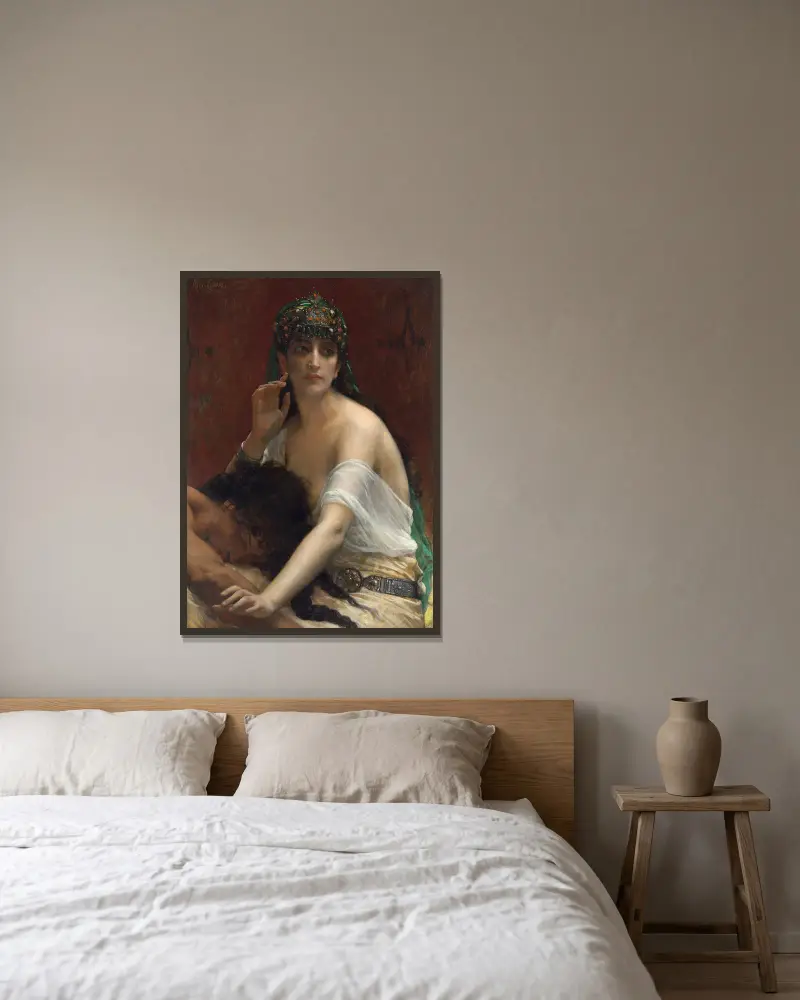 Samson a Dalila, Alexandre Cabanel v rámu na stěně