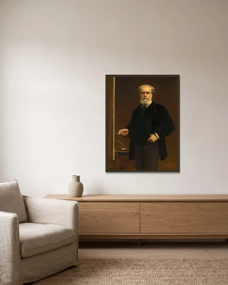 Vlastní portrét, Alexandre Cabanel v rámu na stěně