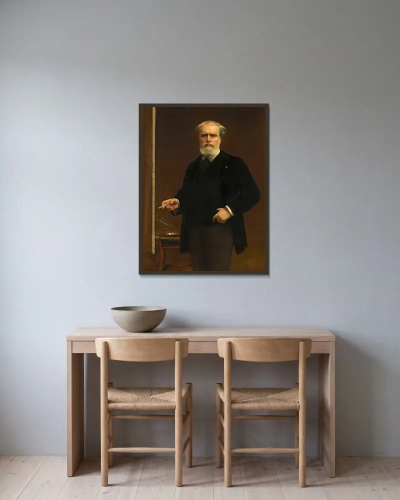 Vlastní portrét, Alexandre Cabanel v rámu na stěně