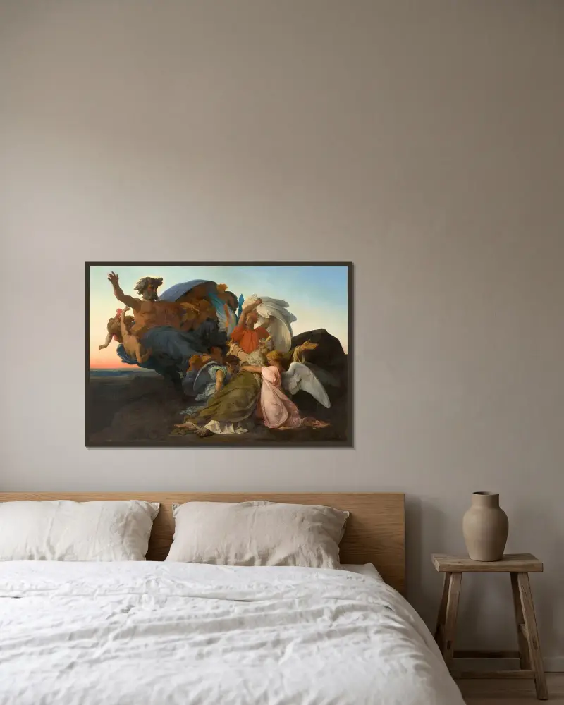 The Death of Moses av Alexandre Cabanel inramad på en vägg