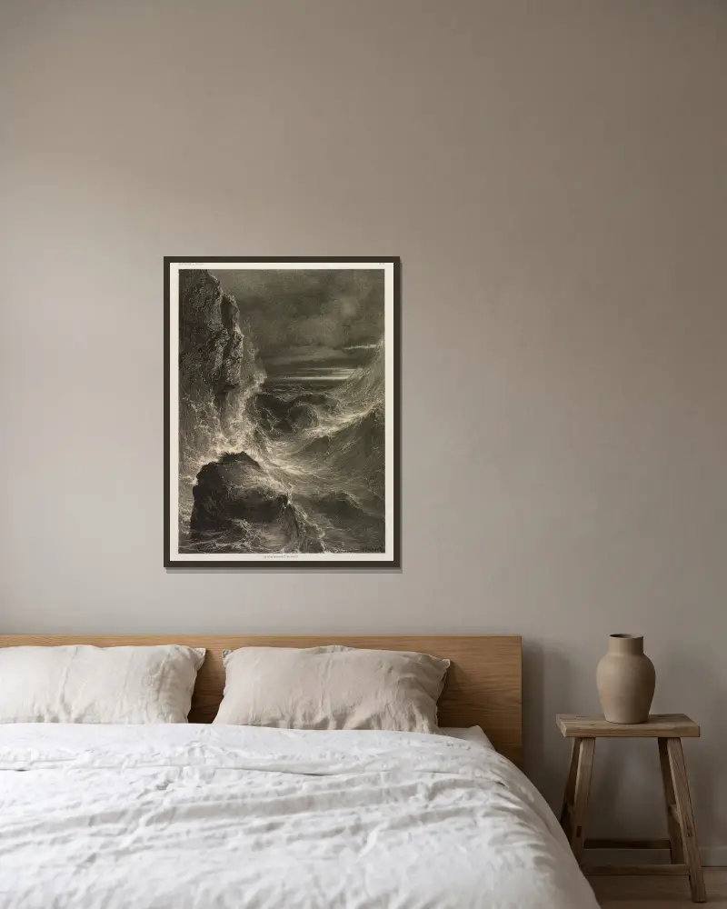 Moře, Alexandre Calame v rámu na stěně