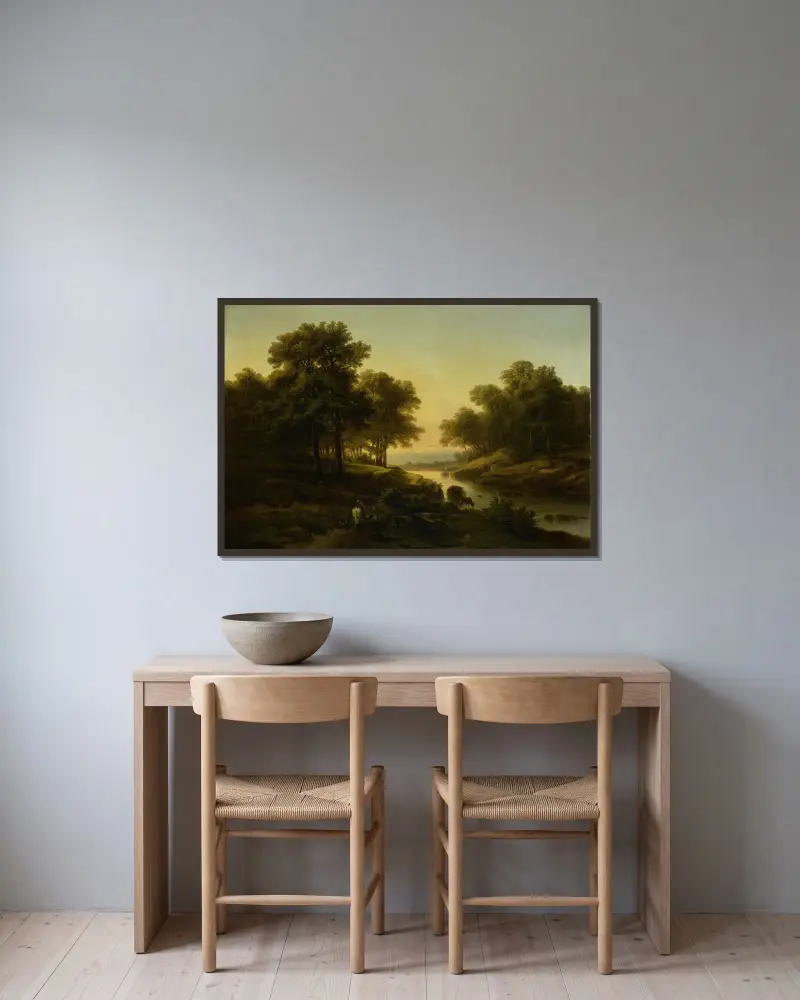 Krajina, Alexandre Calame v rámu na stěně