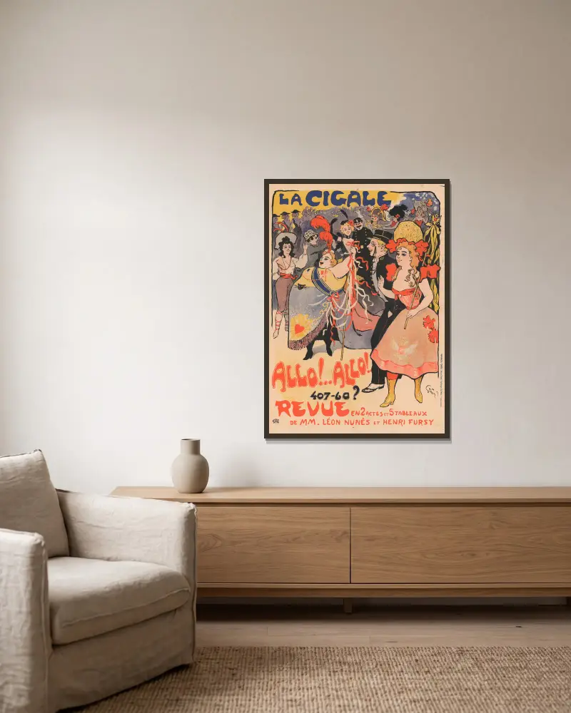 Die Zikade. Hallo!..Hallo!, 1898 – Nr. 2 von Jules-Alexandre Grün gerahmt an einer Wand