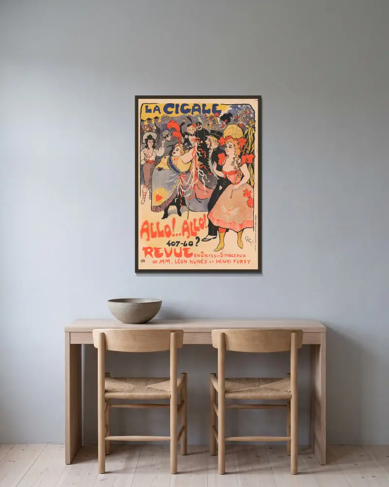 Die Zikade. Hallo!..Hallo!, 1898 – Nr. 2 von Jules-Alexandre Grün gerahmt an einer Wand