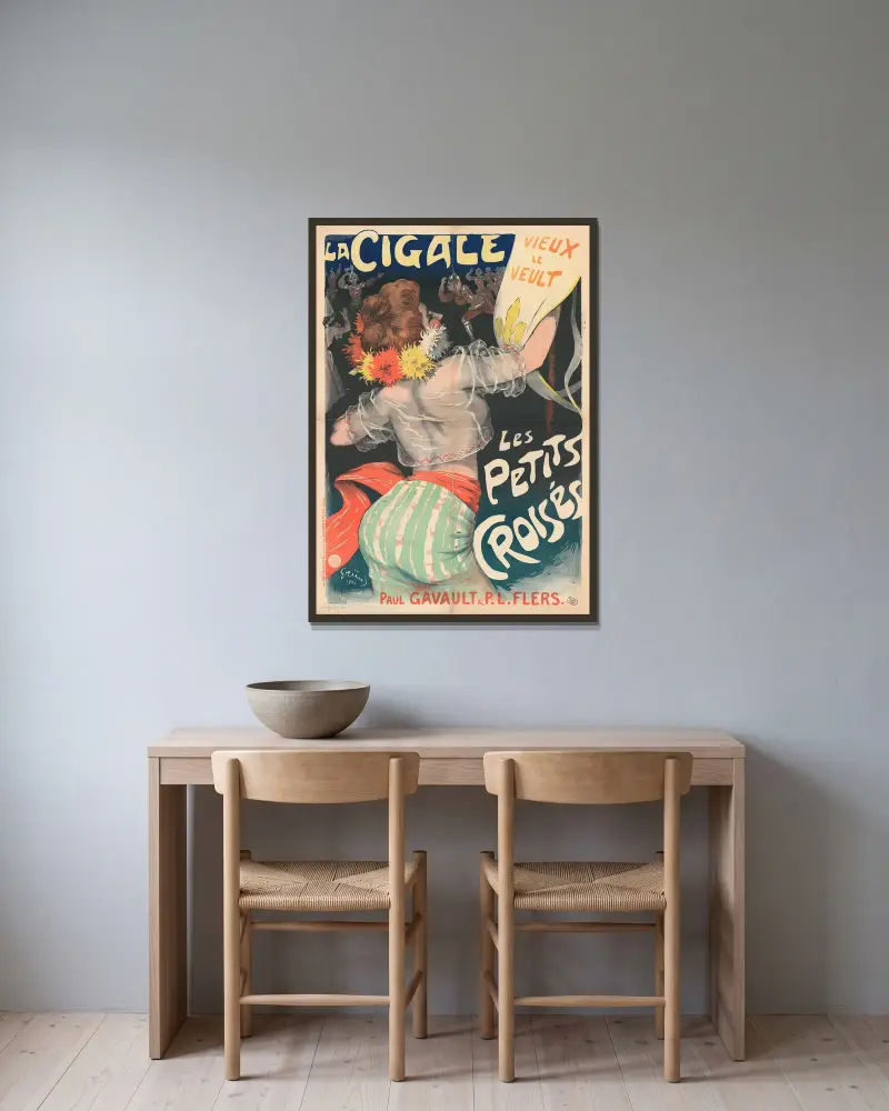 La Cigale… Les Petits Croisés von Jules-Alexandre Grün gerahmt an einer Wand