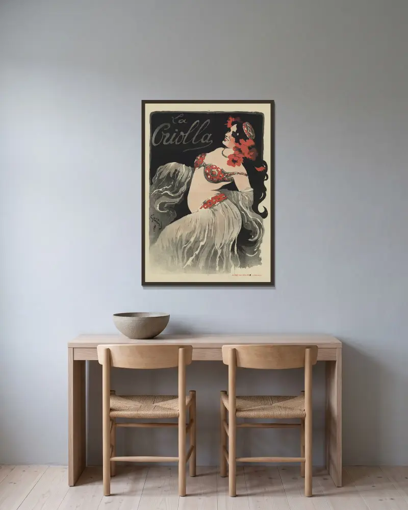 La Criolla, Jules-Alexandre Grün v rámu na stěně