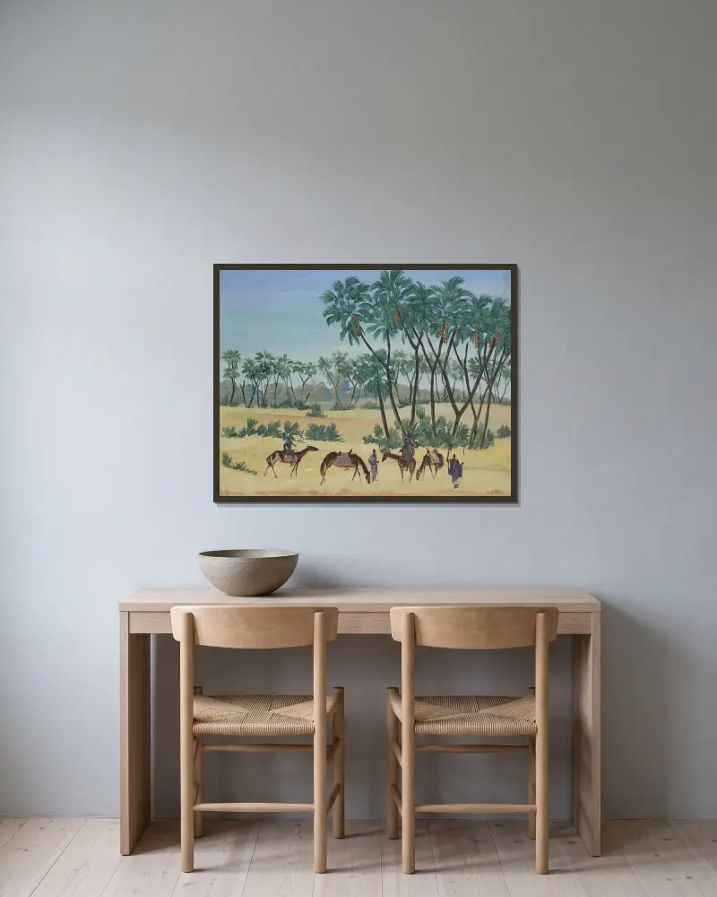 Kavaliere von Alexandre Jacovleff gerahmt an einer Wand