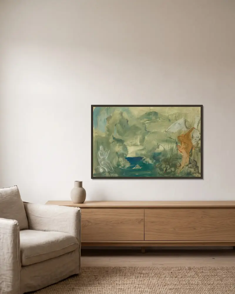 Perseus und Andromeda – Nr. 1 von Alexandre Jacovleff gerahmt an einer Wand