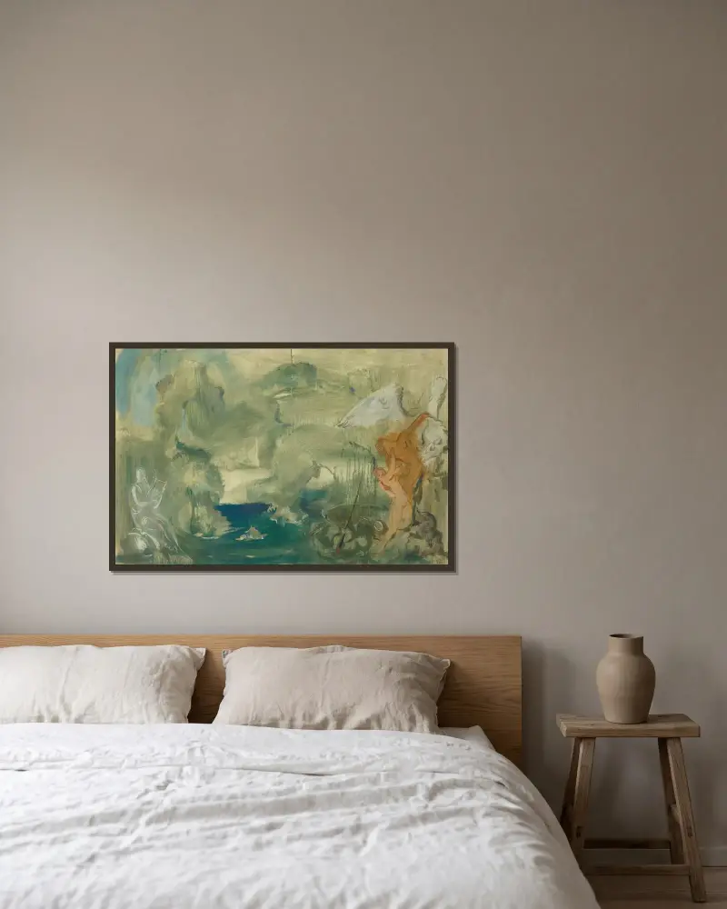 Perseus und Andromeda – Nr. 1 von Alexandre Jacovleff gerahmt an einer Wand