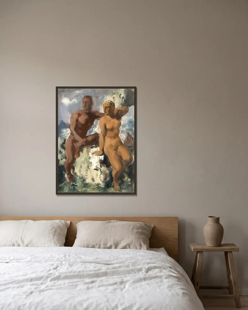 Triton och nereid, Capri av Alexandre Jacovleff inramad på en vägg