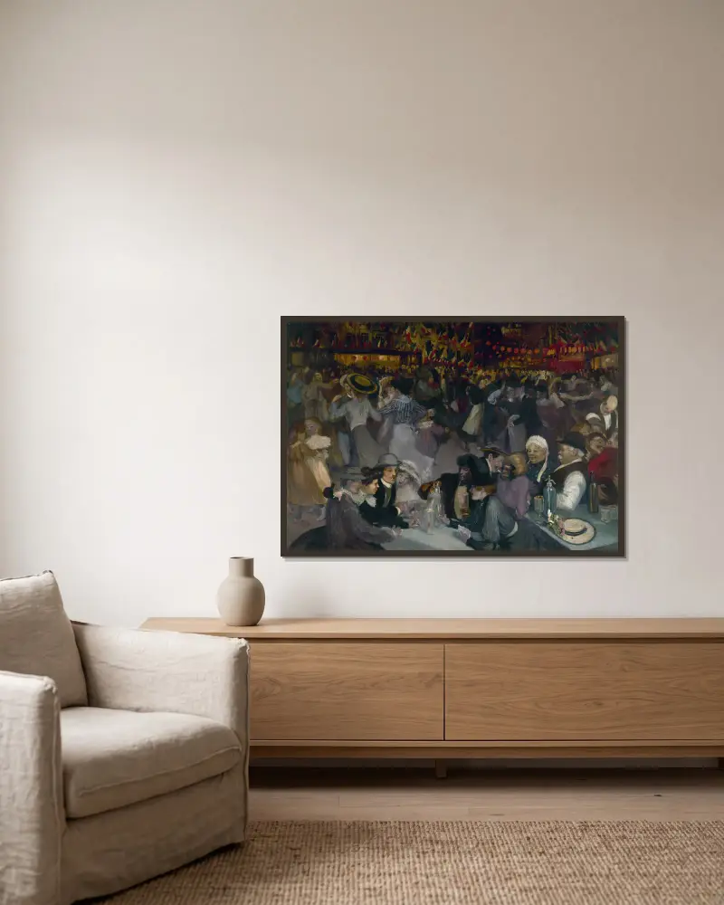 14. Juli von Théophile Alexandre Steinlen gerahmt an einer Wand
