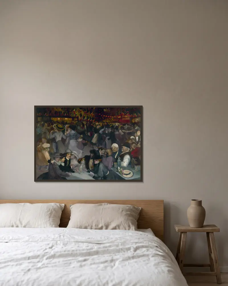 14. Juli von Théophile Alexandre Steinlen gerahmt an einer Wand