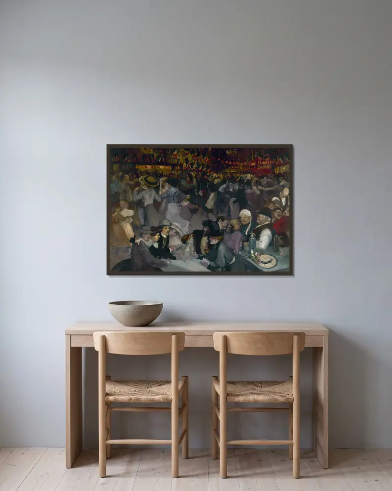14. Juli von Théophile Alexandre Steinlen gerahmt an einer Wand